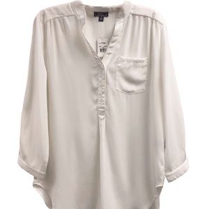 Women Casual Chiffon Cuffed Sleeve Blouse